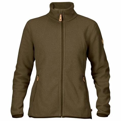 Fjallraven Stina Fleece Dark Olive Singapore For Women (SG-334990)